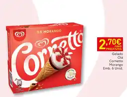 Recheio Cornetto Morango promoção