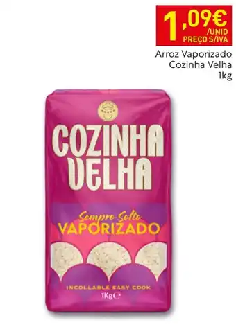 Arroz vaporizado cozinha velha