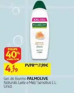 Auchan gel de banho palmolive naturals leite e mel / sensitive promoção