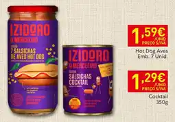 Recheio Izidoro hot dog aves promoção