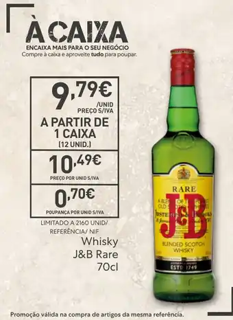 Recheio Whisky J&B Rare promoção