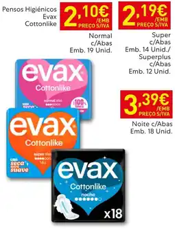 Recheio Pensos Higiénicos Evax Cottonlike promoção
