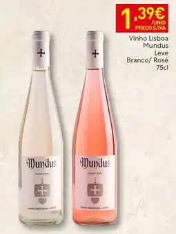 Recheio Vinho lisboa mundus leve branco/ rosé promoção