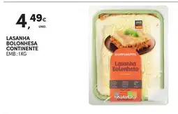 Continente Bom dia Lasanha Bolonhesa Continente promoção