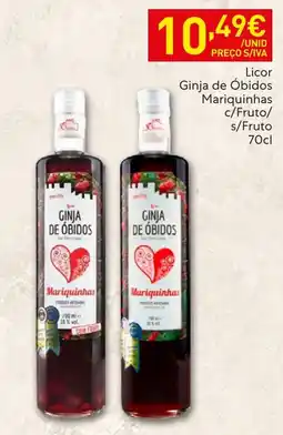 Recheio Licor Ginja de Óbidos Mariquinhas promoção