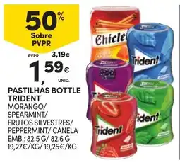 Continente Bom dia Pastilhas bottle trident promoção