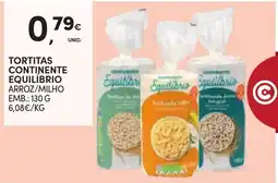 Continente Bom dia Tortitas continente equilíbrio arroz/milho promoção