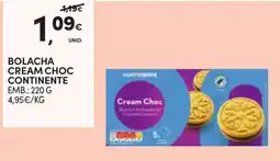 Continente Bom dia Bolacha cream choc continente promoção