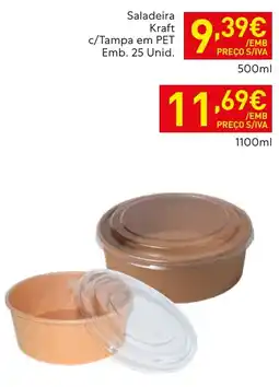 Recheio Saladeira Kraft c/Tampa em PET promoção