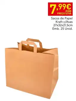 Recheio Sacos de Papel Kraft c/Asas promoção