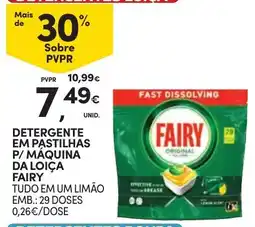Continente Bom dia Detergente em pastilhas p/ máquina da loiça fairy promoção