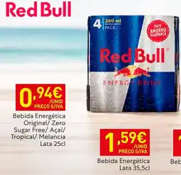 Recheio Red bull bebida energética original zero sugar free açaí tropical melancia promoção