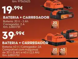 Bricomarché bateria + carregador promoção
