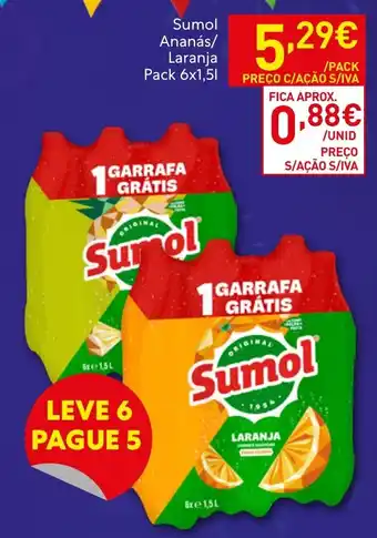 Recheio Sumol Ananás/ Laranja promoção