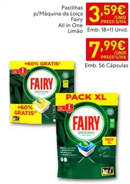 Recheio Pastilhas p/Máquina da Loiça Fairy All in One Limão promoção