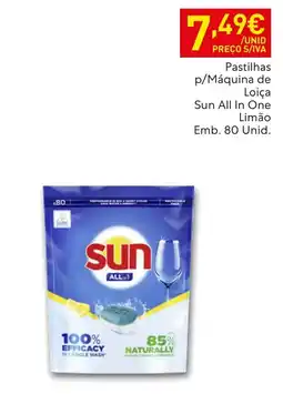 Recheio Pastilhas p/máquina de loiça sun all in one limão promoção