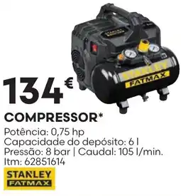 Bricomarché compressor stanley fatmax promoção