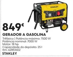 Bricomarché gerador a gasolina stanley promoção