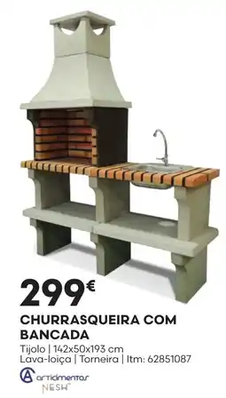 Bricomarché churrasqueira com bancada artidimentos nesh promoção