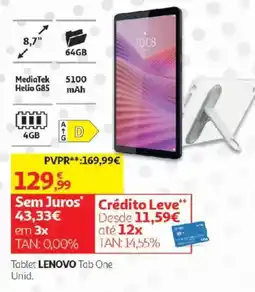 Auchan Tablet lenovo tab one promoção