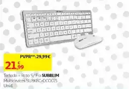 Auchan Teclado + Rato S/ Fio Subblim promoção