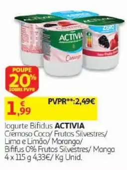 Auchan logurte bifidus activia promoção