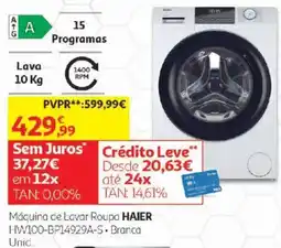 Auchan Máquina de lavar roupa haier promoção