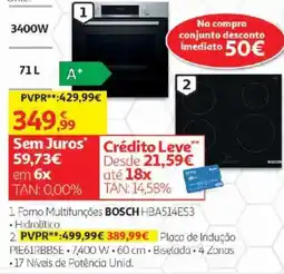 Auchan Forno multifunções bosch hba514es3 promoção