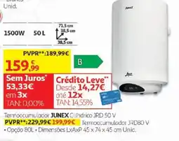 Auchan Termoacumulador junex cilíndrico jrd 50 v promoção