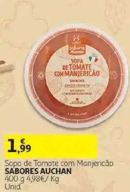 Auchan sopa de tomate com manjericão sabores auchan promoção