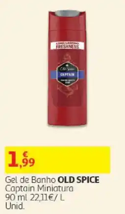 Auchan gel de banho old spice captain miniatura promoção