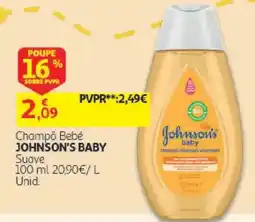 Auchan Champô Bebé Johnson's Baby Suave promoção
