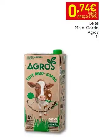 Recheio Leite meio-gordo agros promoção