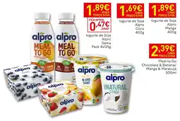 Recheio logurte de soja alpro coco promoção
