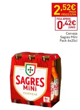 Recheio Sagres mini cerveja promoção