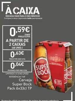Recheio Cerveja Super Bock promoção