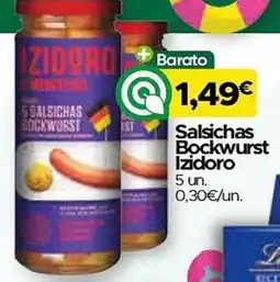 Supermercados Preços Baixos Salsichas Bockwurst Izidor promoção