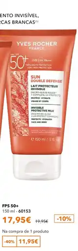 Yves Rocher Yves rocher sun double defense invisible protective milk promoção