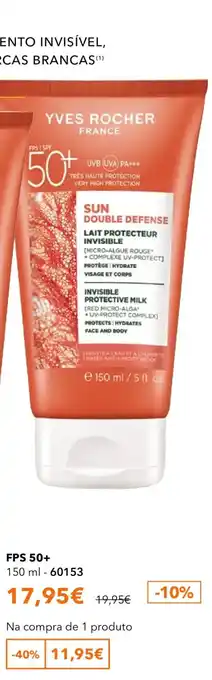 Yves rocher sun double defense invisible protective milk