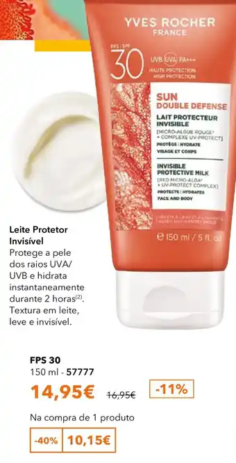 Leite Protetor Invisível Yves Rocher