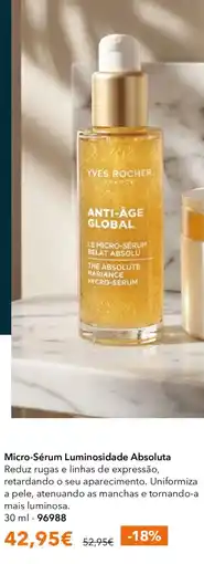 Yves Rocher Yves Rocher Micro-Sérum Luminosidade Absoluta promoção