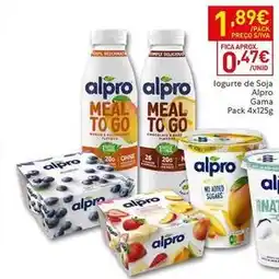Recheio Alpro - iogurte de soja promoção