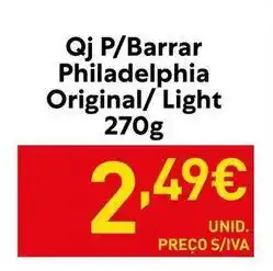 Recheio Philadelphia - qj p/ barrar original/light promoção