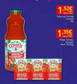 Recheio Compal - polpa de tomate promoção
