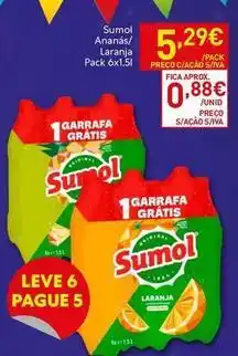 Recheio Sumol - sunoi ananas/larana promoção