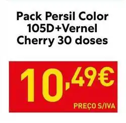 Recheio Persil - pack color 105d+vernel cherry 30 doses promoção