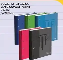 Pingo Doce Ambar - dossier a4 c/recarga classroomates promoção