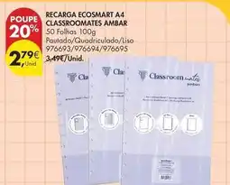 Pingo Doce Ambar - recarga ecosmart a4 classroomates promoção