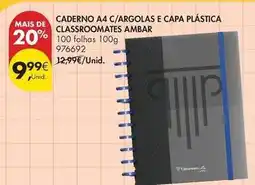 Pingo Doce Ambar - caderno a4 c/argolas e capa plastica classroomates promoção