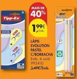 Pingo Doce Bic - lápis evolution pastel c/borracha promoção